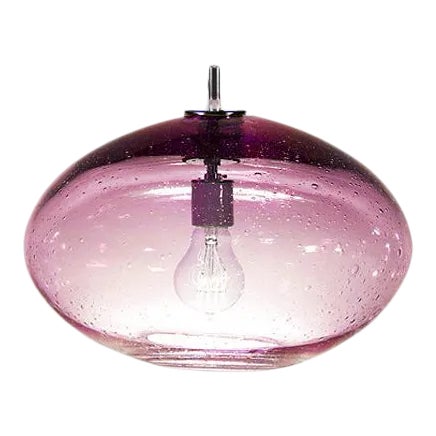 Orbit Pendant Light from the Fizz Collection in Rose Quartz For Sale