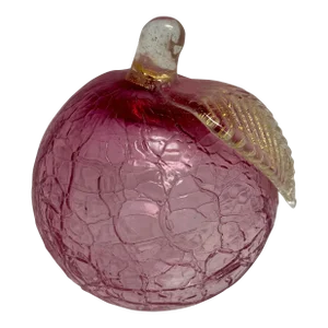 Vintage Murano Attributed Glass Peach