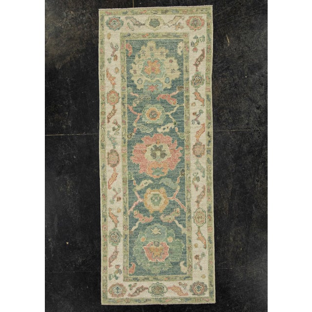 Black Turkish Oushak Rug 2'6" x 6'5" #20217 For Sale - Image 8 of 8