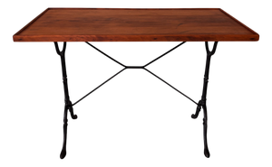 Wooden Bistro Table with Metal Legs
