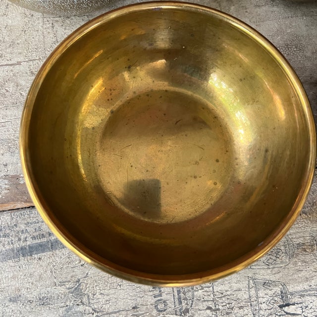 Set of 4 Vintage British Royal Navy Brass Finger Mess Bowls For Sale - Image 10 of 13