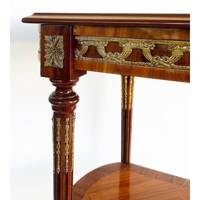 1990s Italian Inlaid Side Tables With Bronze Mounts by Marconi Arte, Pair For Sale - Image 11 of 18