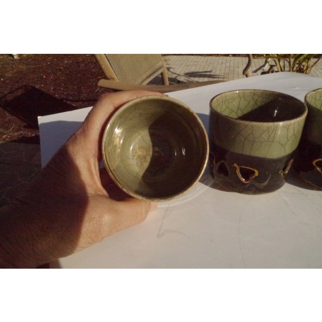 Mid 20th century Obori-Soma Ware Somayaki Tea Cup Golden