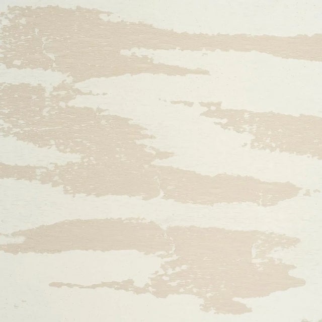 Abstract Schumacher x Celerie Kemble Plastered Manuscript Wallpaper in Arctic For Sale - Image 3 of 4