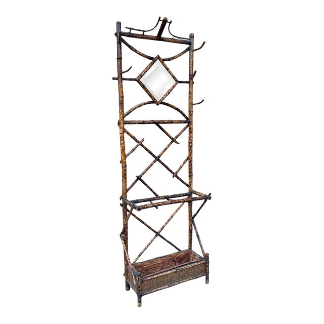 1920s English Bamboo Hall Tree For Sale