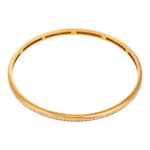 Vintage Diamond 18k Yellow Gold Bangle Bracelet