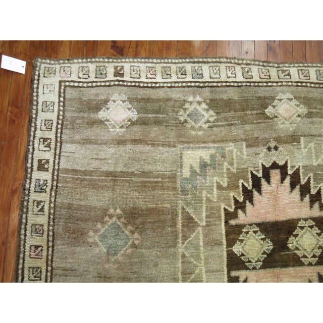 Tribal Mid 20th Century Turkish Rug, 6'9'' X 12'2'' For Sale - Image 4 of 6