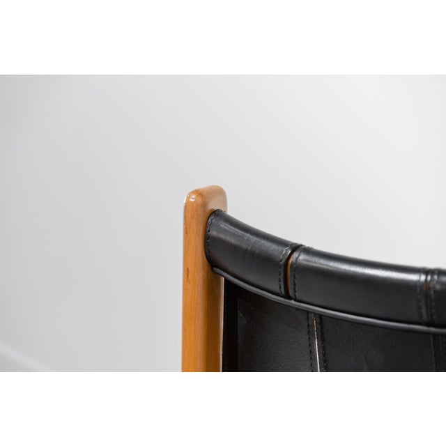 1980s Armchair in Walnut and Leather by Gianfranco Frattini for Bernini, Italy, 1981 For Sale - Image 5 of 10