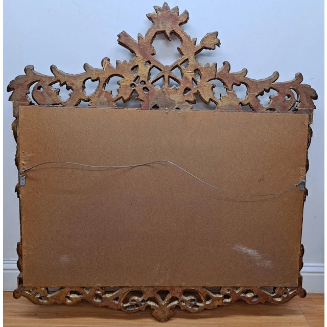 Spectacular Baroque Style Floral Carved Victorian Mirror For Sale In San Francisco - Image 6 of 11
