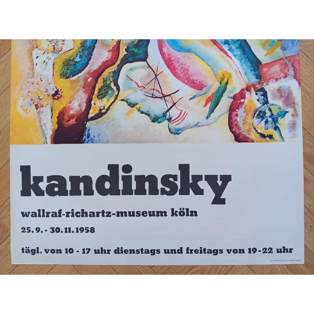 Original Exhibition Poster, Cologne Museum after Wassily Kandinsky, 1958 For Sale - Image 4 of 6