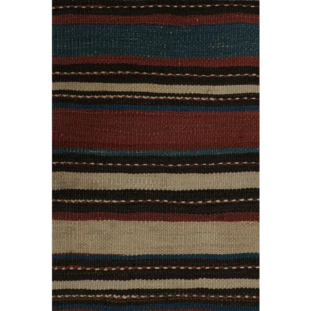 1950s 1950s Vintage Tribal Kilim Rug in Polychromatic Geometric Patterns by Rug & Kilim For Sale - Image 5 of 7