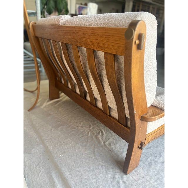 Mid-Century Modern 1960s MCM Boucle Love Seat For Sale - Image 3 of 9