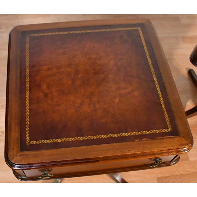 1930s Pair of English Regency Mahogany Side Tables / End Tables For Sale - Image 15 of 15