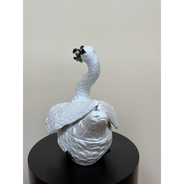 Ceramic Late 20th Century Chelsea House Porcelain Swan Soup Tureen For Sale - Image 7 of 16