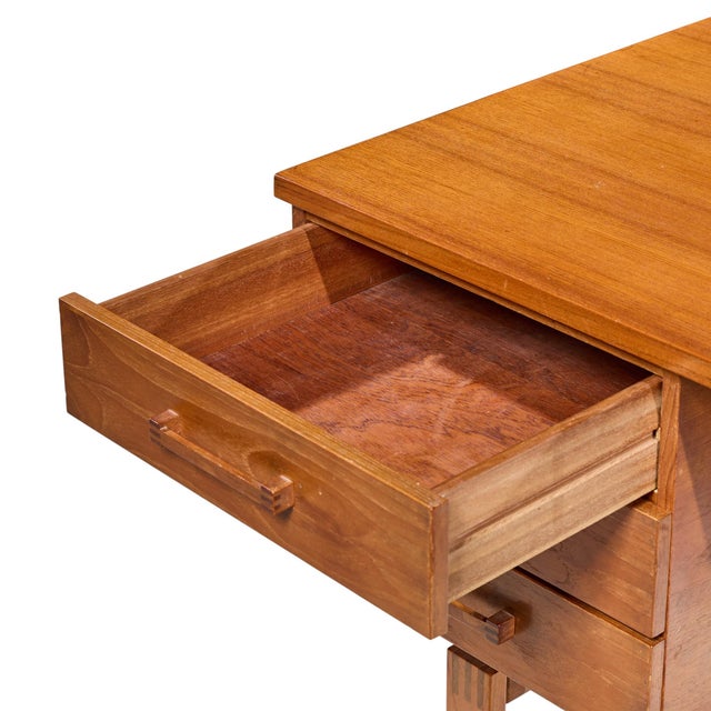 Brown Dyrlund Mid Century Danish Teak Desk For Sale - Image 8 of 11