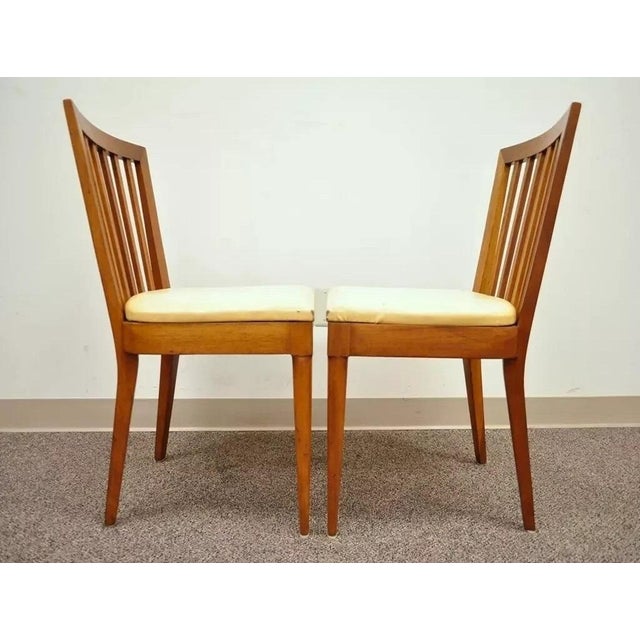 Mid 20th Century Vintage Paul McCobb Style Mid Century Modern Maple Slat Back Dining Chairs- a Pair For Sale - Image 9 of 12