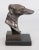 Metal Vintage Bronze Greyhound Whippet Dog Bust Sculpture For Sale - Image 7 of 7