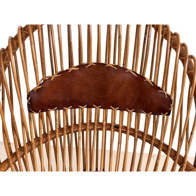 Organic Bamboo Rattan Chair by Tito Agnoli for Pierantonio Bonacina, 1960s For Sale - Image 14 of 16