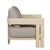 2020s Paradiso Outdoor Solid Teak Wood Chair Natural Look - Gray Fabric For Sale - Image 5 of 12