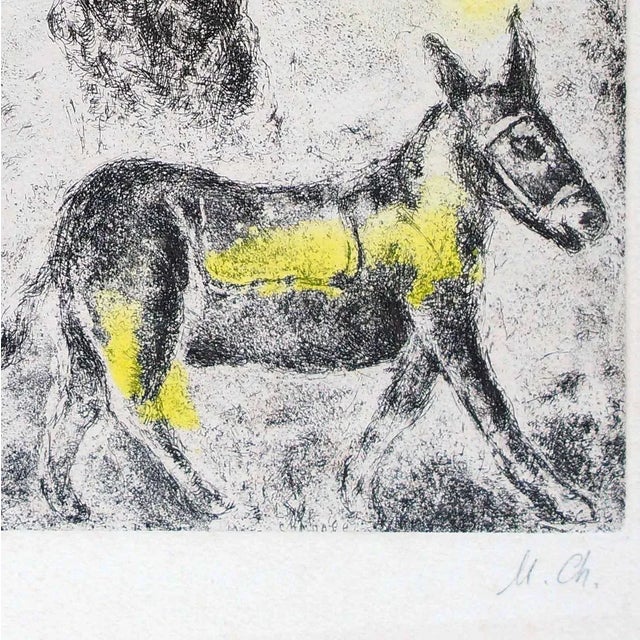 1950s Fin d'Absalom - Original Hand Colored Etching by Marc Chagall - 1958 1958 For Sale - Image 5 of 6