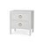 Pair of White Linen Modern Nightstands For Sale - Image 9 of 12