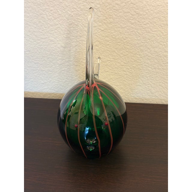 1960s Murano Style Hand Blown Glass Angel Fish Sculpture For Sale - Image 4 of 6