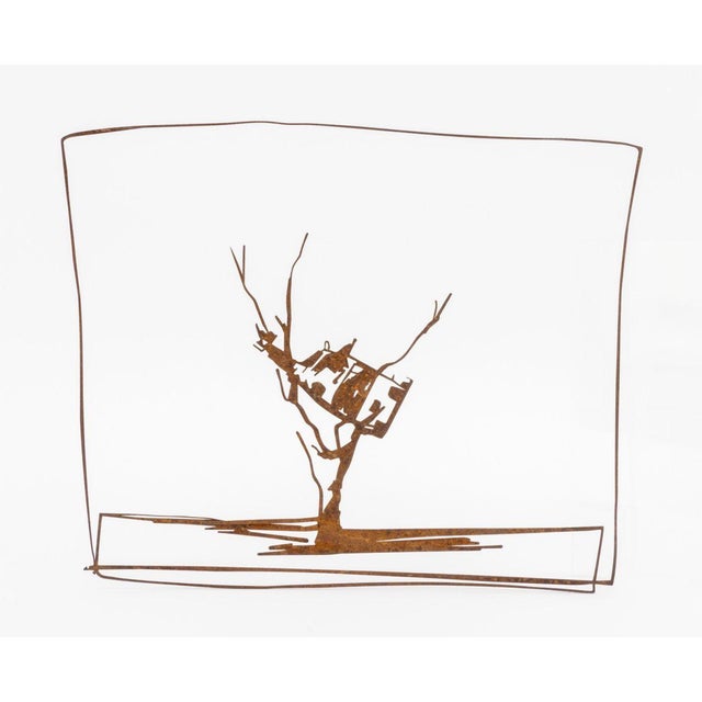 Burnt Orange John Kelly "Cow Up a Tree" Steel Sculpture For Sale - Image 8 of 12