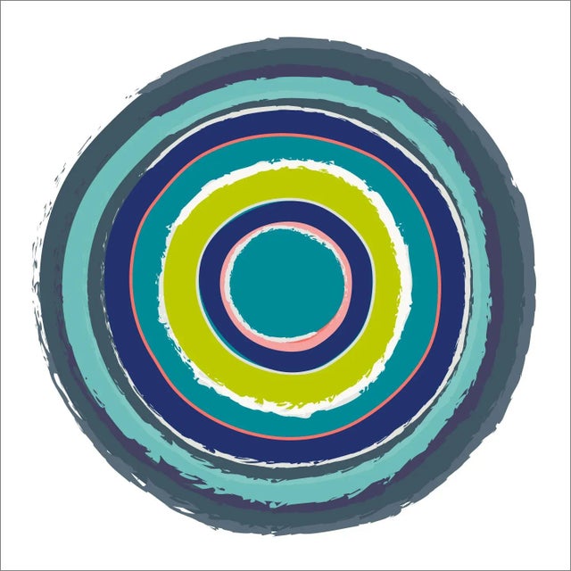 "Circles in Chartreuse" Contemporary Geometric Fine Art Print by Melinda Cox 24" X 24" For Sale - Image 4 of 4