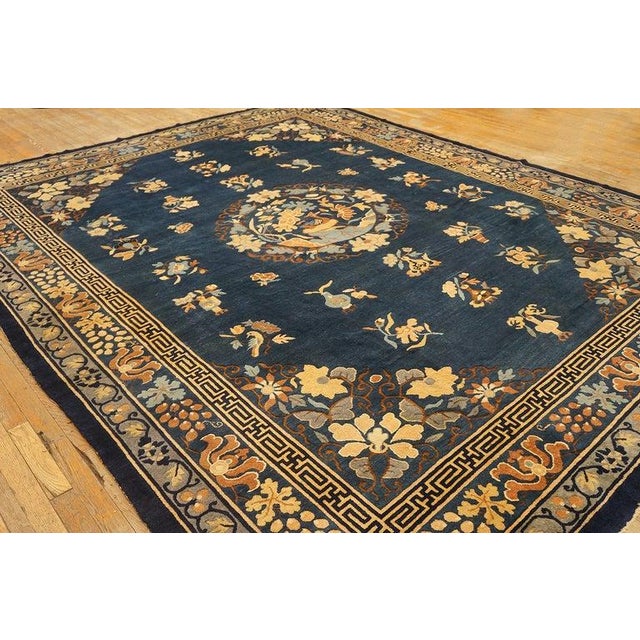 Antique Chinese Rug Distinguished Piece Cultural Sophistication of Early Qing For Sale - Image 9 of 9