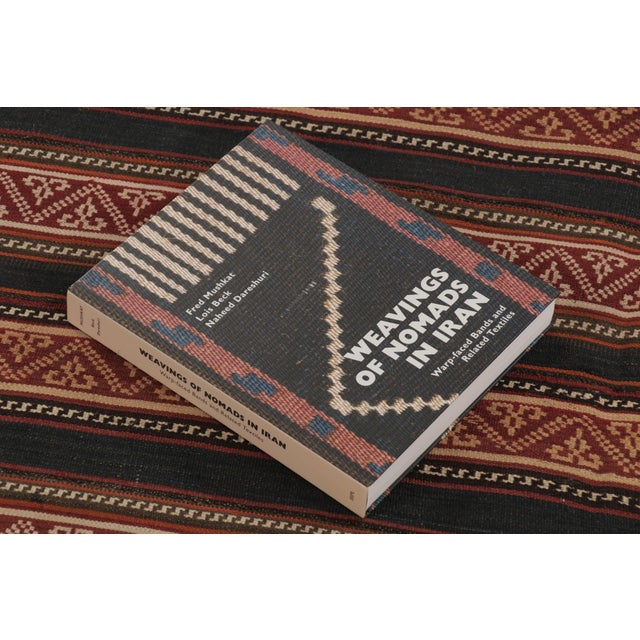 1950s Vintage Persian Kilim, Vertical Stripes With Nomadic Geometry - Rug & Kilim For Sale - Image 5 of 7