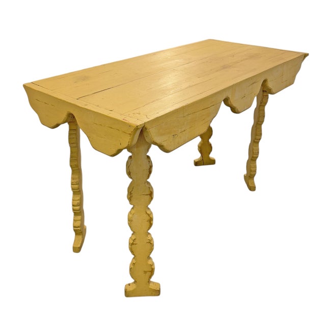 American Folk Art Console Table For Sale In Chicago - Image 6 of 12