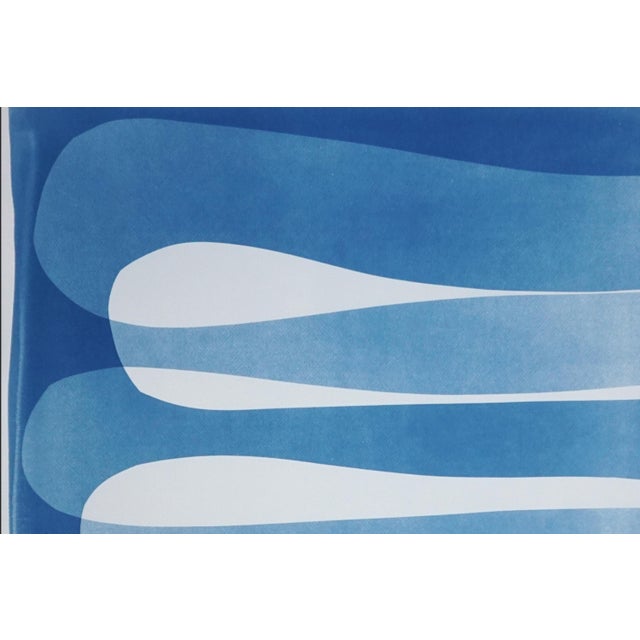 Blue Contemporary Printmaking, Minimalist Handmade Cyanotype, Elipse Shapes Diptych on Watercolor Paper, 2026 For Sale - Image 8 of 9