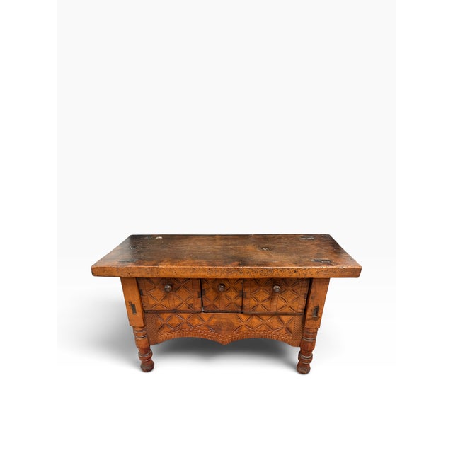 Antique 18c British Colonial Rustic Side Table For Sale In Los Angeles - Image 6 of 9