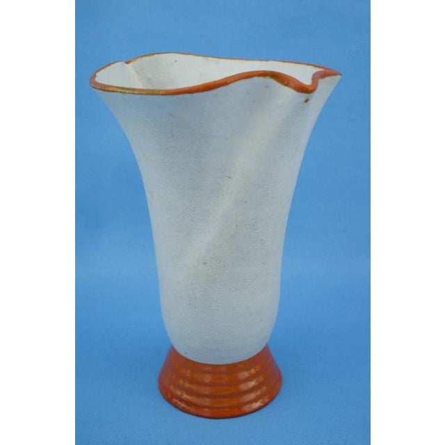 Gold 20th Century Art Deco Ceramic Vase with Futuristic Elements by Manlio Trucco for La Fenice, Albisola, Italy, 1920s For Sale - Image 8 of 18