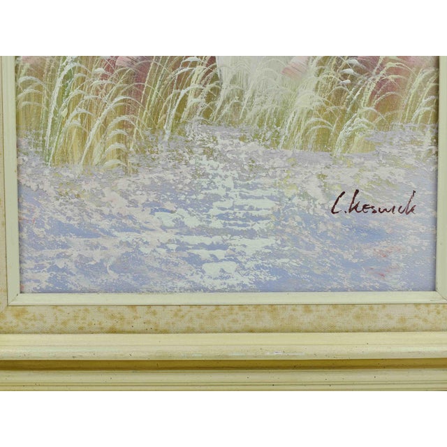 Mid 20th Century a Woman in Beach Seaside Oil Painting Signed, Framed For Sale - Image 6 of 7