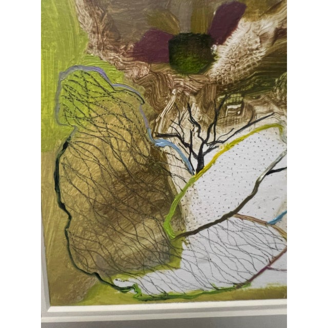 Abstract 1990s Josette Urso, “Rock Tumble” , Oil on Paper, Abstract Scene For Sale - Image 3 of 8