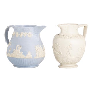 Earthenware Mugs attributed to Minton and Wedgwood, 19th Century, Set of 2 For Sale