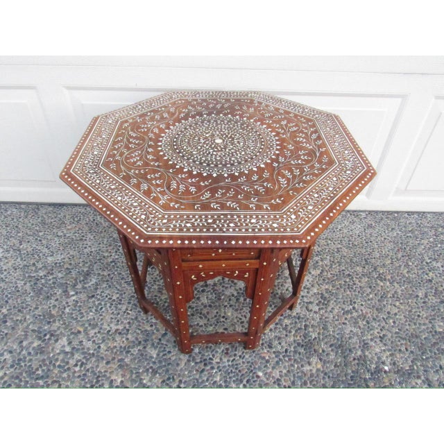 Antique Anglo Indian Inlaid Table For Sale - Image 12 of 15