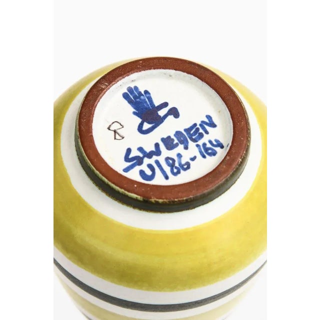 Stig Lindberg Ceramic Vase in Yellow attributed to Stig Lindberg, 1950s For Sale - Image 4 of 5