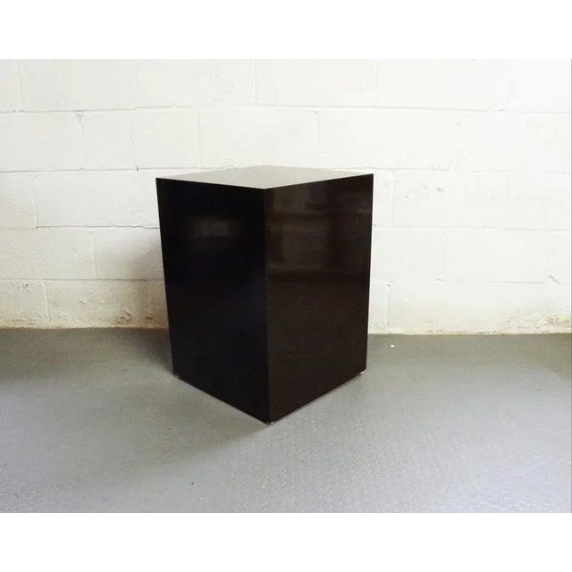 Mid Century Modern Vintage Cube Accent Table -- Dark Brown Great condition! Mid century vintage clean and minimalist style...