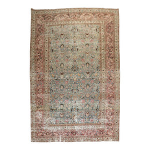 Antique Zabihi Collection Worn Persian Meshed Rug
