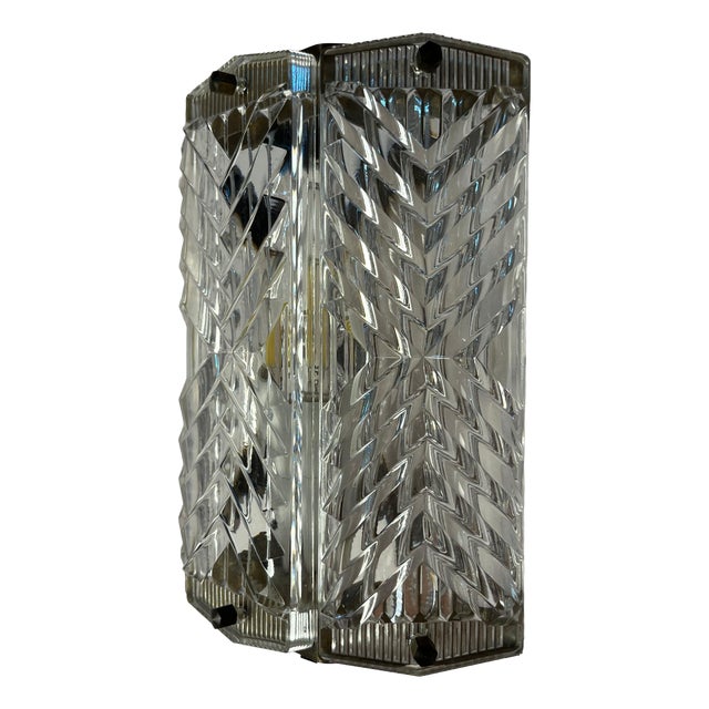Brass and Glass Wall Lamp by Wiktor Berndt for Flygsfors For Sale