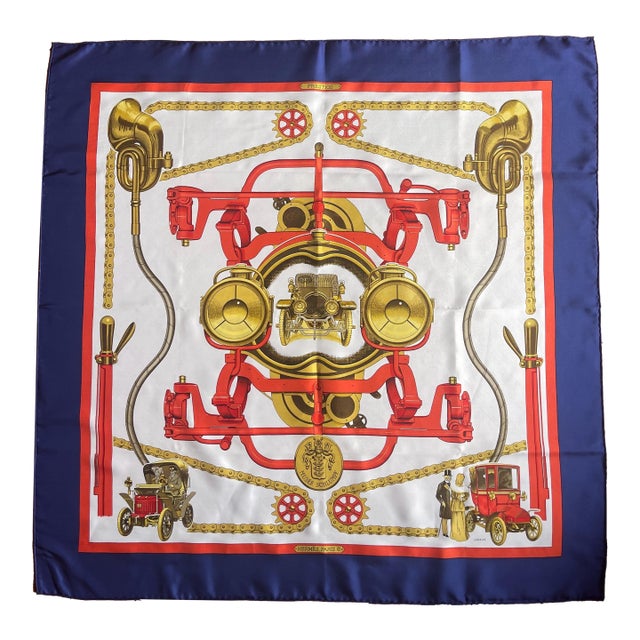Hermès Silk Scarf Musée Schlumpf Design By Philippe Ledoux 1971 For Sale
