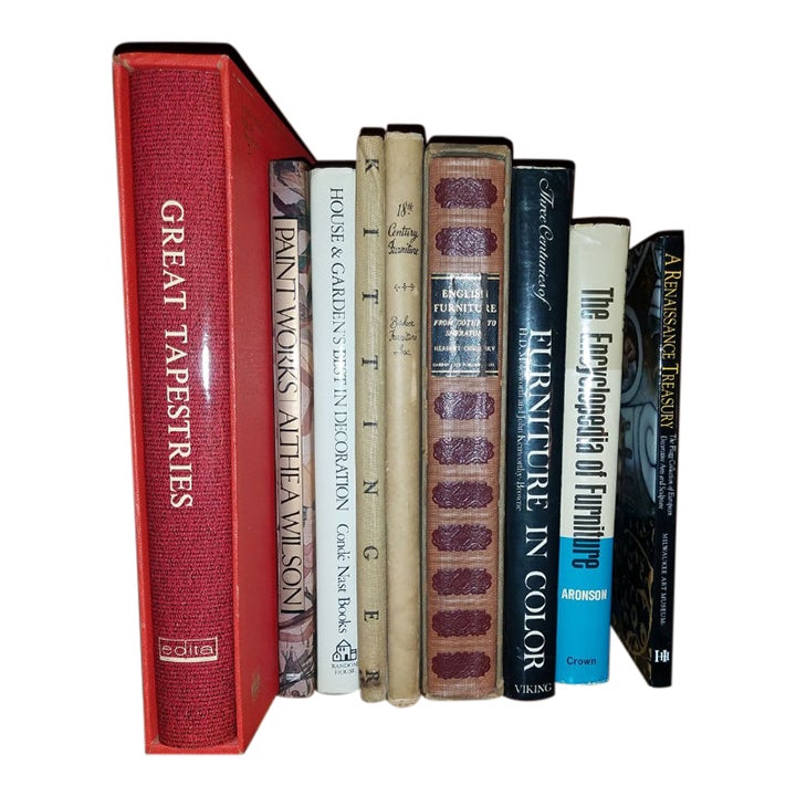 Assortment of 9 Large Cocktail Table Books on Interior Design Chairish