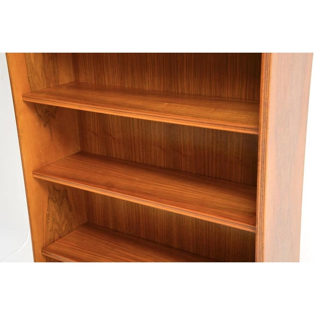 Vintage Georgian Style Walnut Open Bookcase, 1950 For Sale - Image 11 of 13