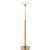 Modern J. Randall Powers by Visual Comfort Signature Hargett Floor Lamp in Hand-Rubbed Antique Brass with Linen Shade For Sale - Image 3 of 3