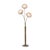 Bloom 3-Light Floor Lamp - Weathered Brass, White Marble Base For Sale - Image 4 of 8