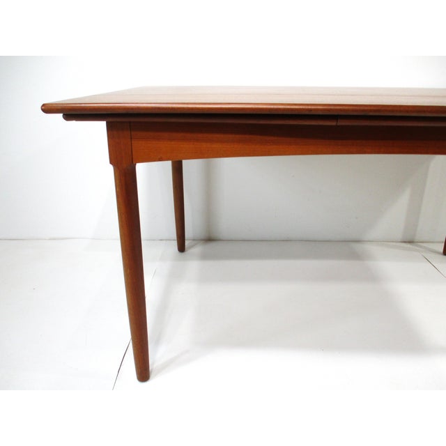 Teak Expandable Dining Table in the Style of Niels Moller Denmark For Sale - Image 10 of 14