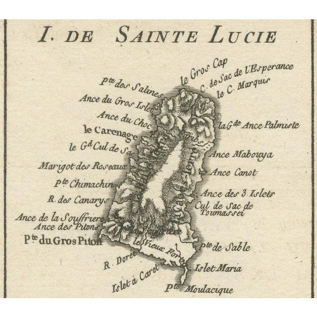 Map of Virgin Islands and Lesser Antilles by Rigobert Bonne, 1780 For Sale - Image 4 of 12