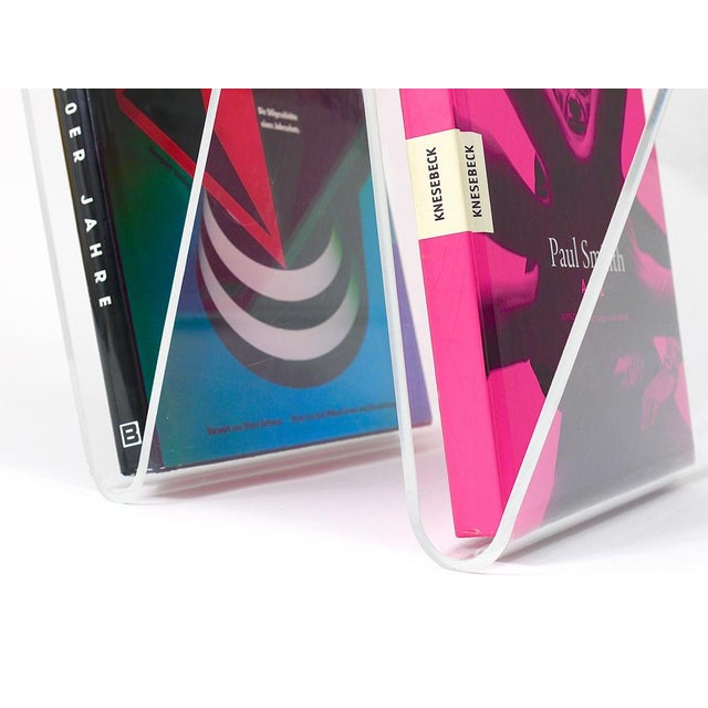 Vintage Italian Acrylic Magazine Rack, 1980s For Sale - Image 9 of 18